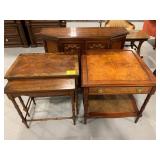 END TABLE, HALF-ROUND ACCENT CABINET, NESTING