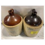 #2 MARKED CROCK JUG, WESTERN STONEWARE LEAF