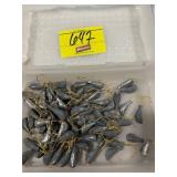 TUB OF LEAD WEIGHT FISHING LURES