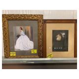 2 ORNATE FRAMED WOMAN PRINTS - 1 MATER DOLOROSA