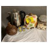 COOKIE THEMED COOKIE JAR, CANISTER JAR OF BEADS,