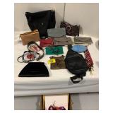 BASKET OF WALL ART, LADIES PURSES OF ALL KINDS,