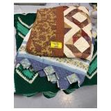 2 QUILTED COMFORTERS, AFGHAN