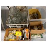 GROUP OF CANNING JARS & LIDS