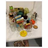 MILK & PRESSED GLASS OF ALL KINDS, FROG BANK,
