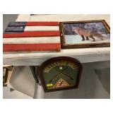 FOX PRINT, WOODEN AMERICAN FLAG, BILLIARDS HALL