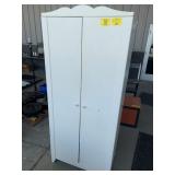 WHITE PRESSED WOOD STORAGE CABINET