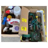 BOX OF BUG & GARDEN CHEMICALS OF ALL KINDS, BOX