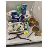 BATHROOM NECESSITIES OF ALL KINDS, ANTIQUE BRASS