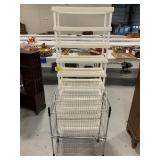 PLASTIC RACK, ROLLING METAL RACK CART