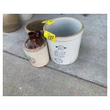 905 CROCK WHISKEY JUG, CRACKED UP #2 WESTERN