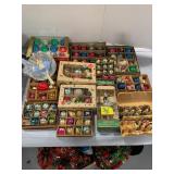 LARGE GROUP OF VINTAGE MERCURY GLASS CHRISTMAS