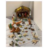 MATCHSTICK LEG SHEEP, GERMAN MARKED & CHALKWARE