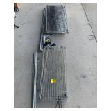 METAL SHELVING UNITS DISASSEMBLED W/ WHEELS &