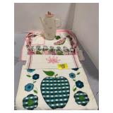 MCM KITCHEN TOWELS, PINK MCM COFFEE POT