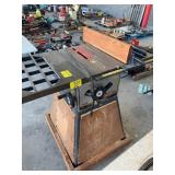 CRAFTSMAN 10' TABLE SAW ON HOMEMADE WOOD ROLLING