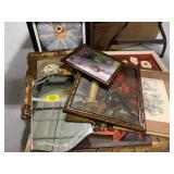 WALL ART OF ALL KINDS, ETCHED MIRROR, OIL ON
