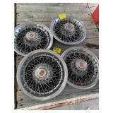 SET OF 4 CHEVY METAL HUBCAPS