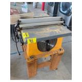 DEWALT TABLE SAW ON HOMEMADE ROLLING WOOD BASE