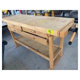 WOODEN WORK BENCH TABLE