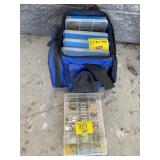 SOFT-SIDED TACKLEBOX FULL OF CASES OF FISHING