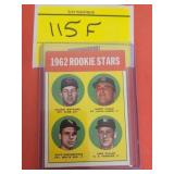 TOPPS, 54, 1962 ROOKIE STARS, BASEBALL CARD