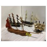GROUP OF WOODEN SHIPS