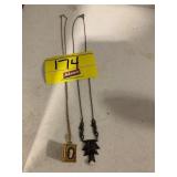1/20 GOLD-TONE NECKLACE W/ PENDANT, ANTIQUE