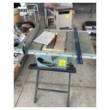 HITACHI TABLE SAW ON METAL BASE
