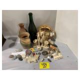 SOUTHWESTERN STYLE POTTERY, ROCKS & ARTIFACTS