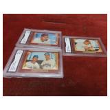 (3)1955 Bowman graded baseball cards.
