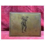 1920's Brass A.G. Spalding cigar golf ball box.