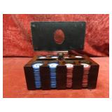 Antique Bakelite Monogrammed 'L&D' poker chip se