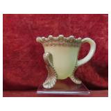 Antique custard glass pitcher.