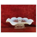 Northwood Opalescent pearl footed bowl 9.5' dia