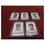 (5)1968 Topps baseball card game cards.