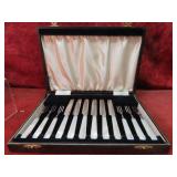 Mother of Pearl handle knife & fork set.