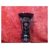 12' Bohemian cut glass vase.
