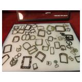 Showcase Antique bronze buckles.