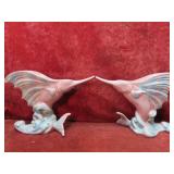 (2)Royal Haeger R271 swordfish planter vase
