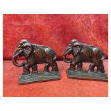 Verona cast iron elephant bookends.