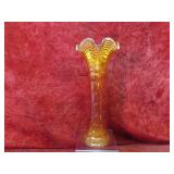 10' Imperial ripple carnival glass vase Marigold.