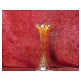 10' Fenton carnival glass vase Marigold.