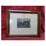 Antique Wallace Nutting hand colored photograph.