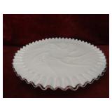 Fenton silvercrest glass cake plate.