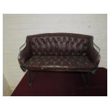 Antique horse drawn sleigh bench.