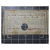 1790 Connecticut Comptroller's Promissory note