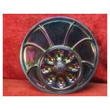Indiana Carnival glass deviled egg serving tray.