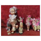1930's Carnival Celluloid kewpie & flapper dolls.
