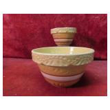 (2)Stoneware mixing bowls. RRP Co Roseville.